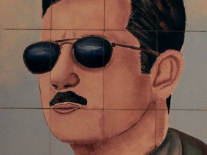 Fresque représentant Hafez el-Assad, père de Bacha